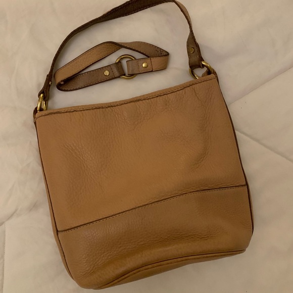 J. Crew Handbags - Beige leather J.Crew bucket bag